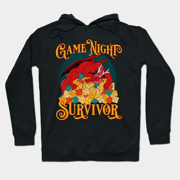 Funny Family Board Night Game Host Dragon Lover Hoodie by Emmi Fox Designs